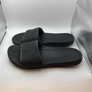 Crocs Diamente bedazzled slide sandals women’s 11